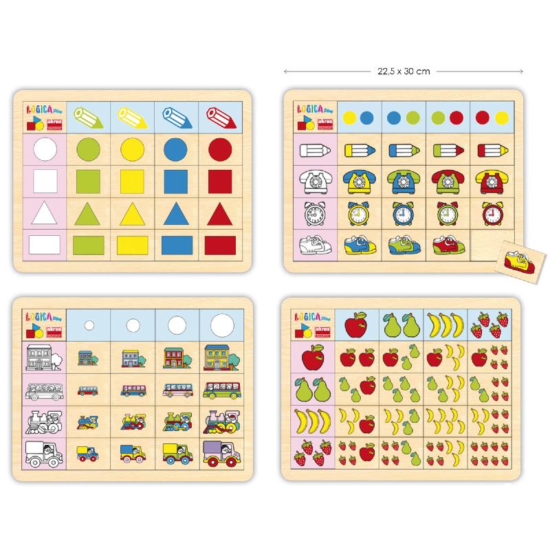 Tableaux à double entrée (lot de 4)