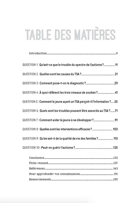 Le trouble du spectre de l&