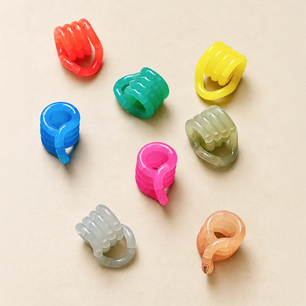 Assortiment de Tangle® Jr Bubblegum translucides, fidgets colorés à manipuler