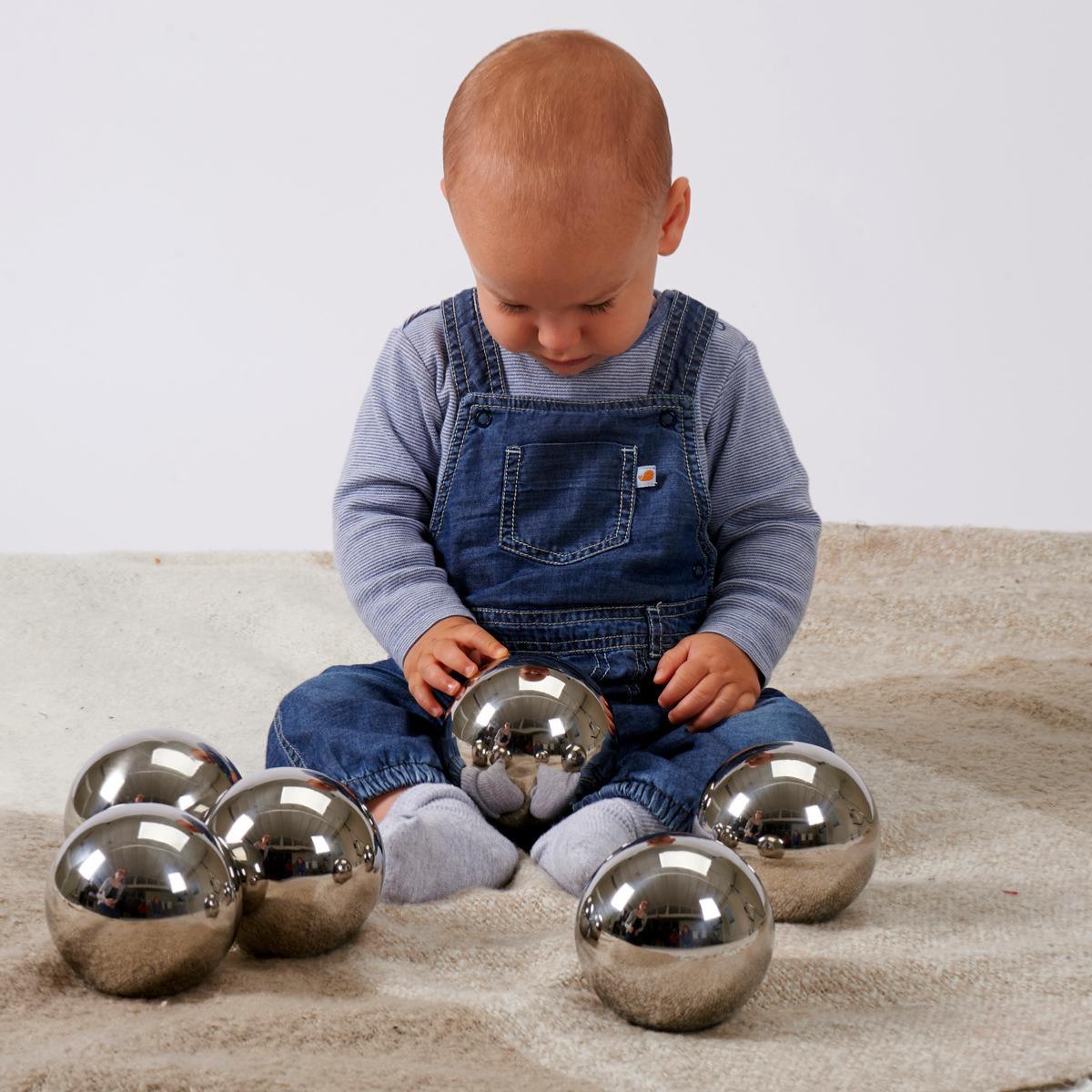 Lot de 6 balles miroir sensorielles