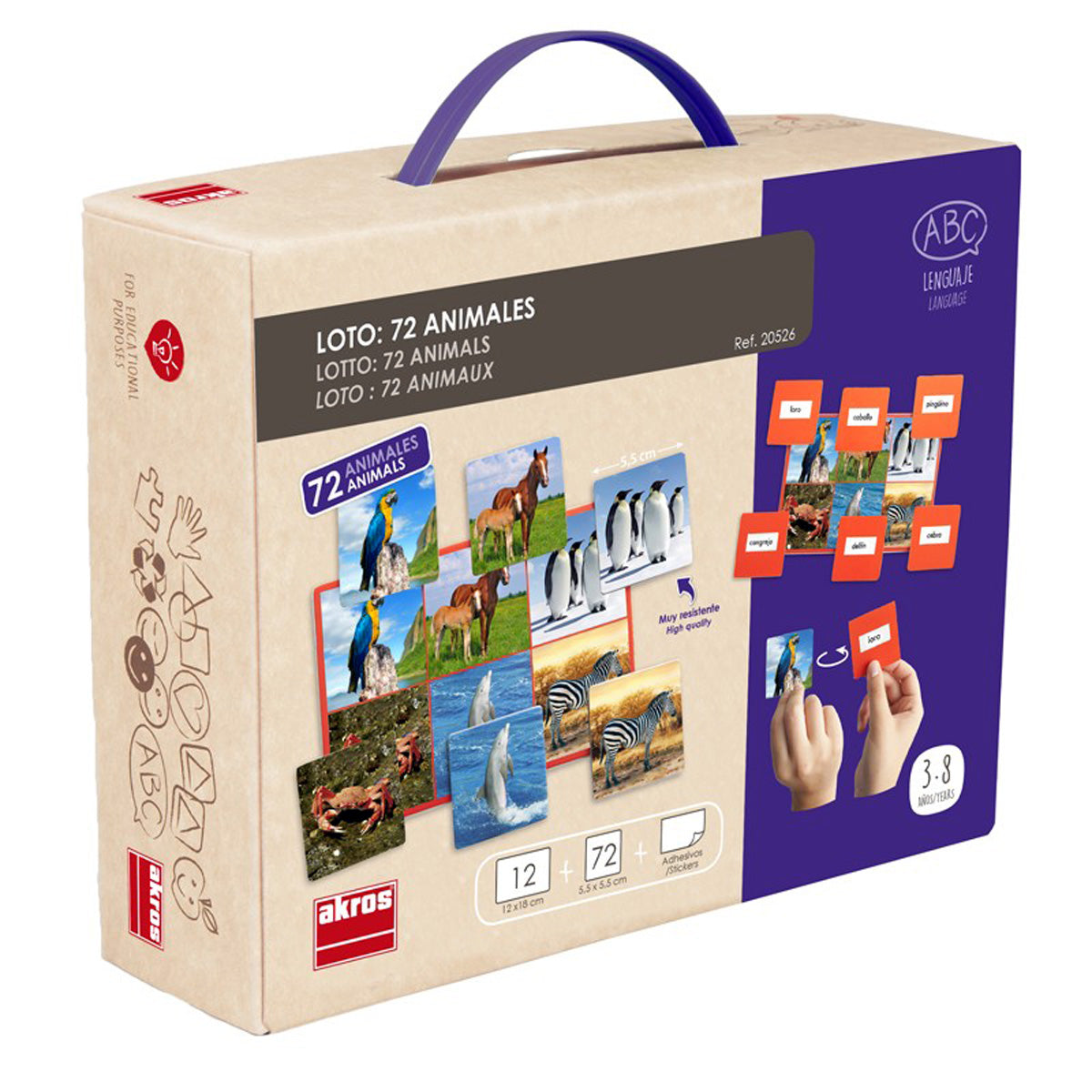 Loto + Mots : 72 animaux