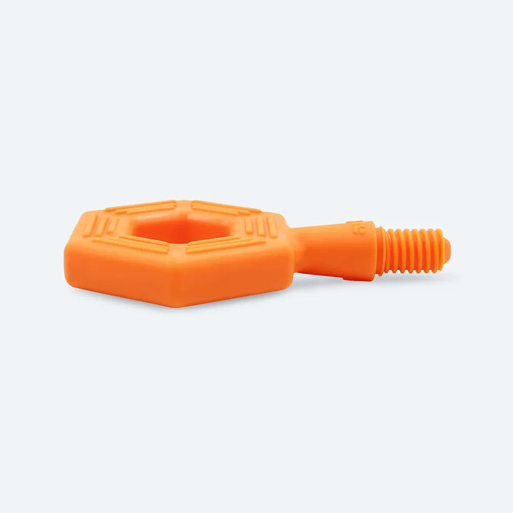 Embout hexagonal orange pour Z‑Vibe avec surfaces texturées.