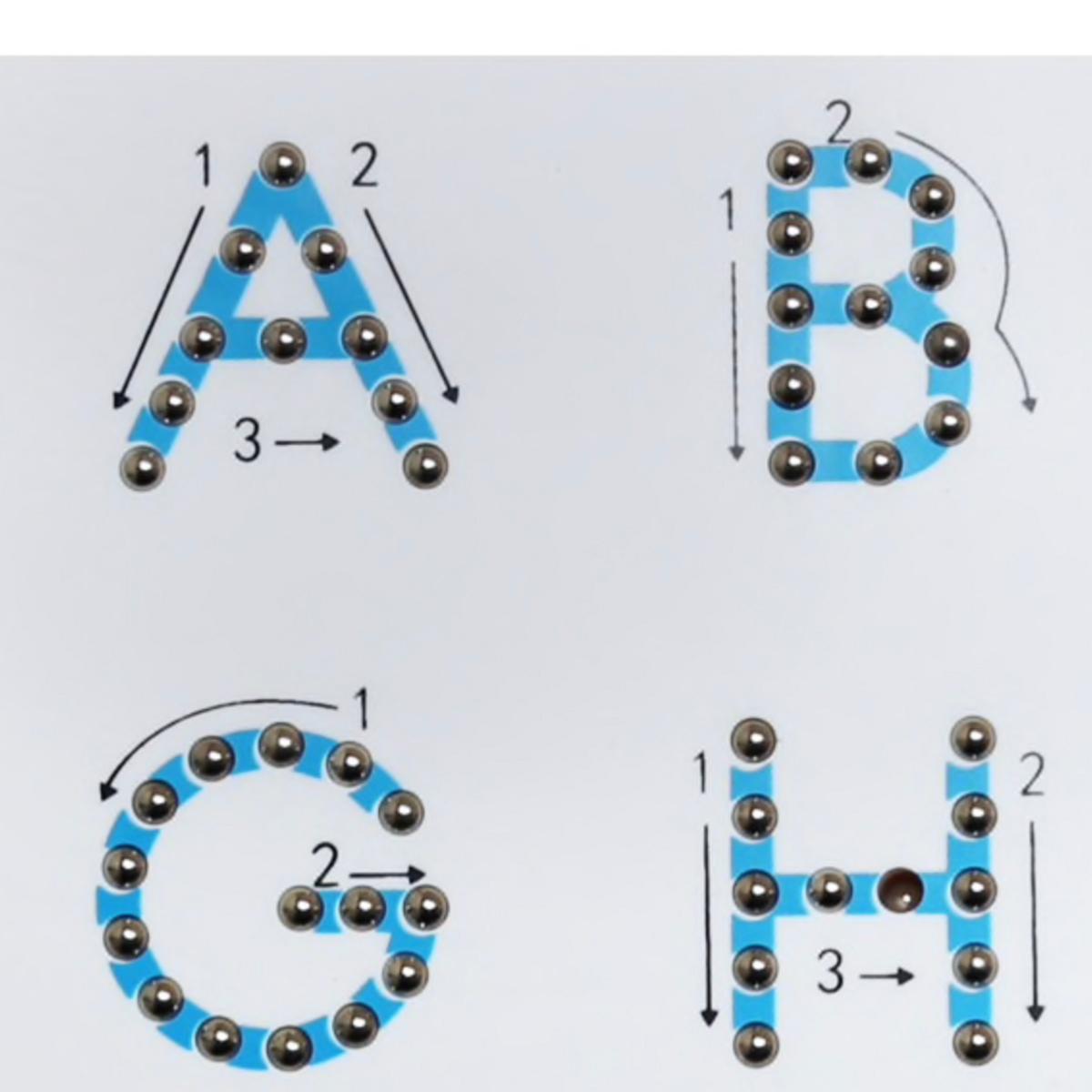 Tablette magnétique lettres majuscules