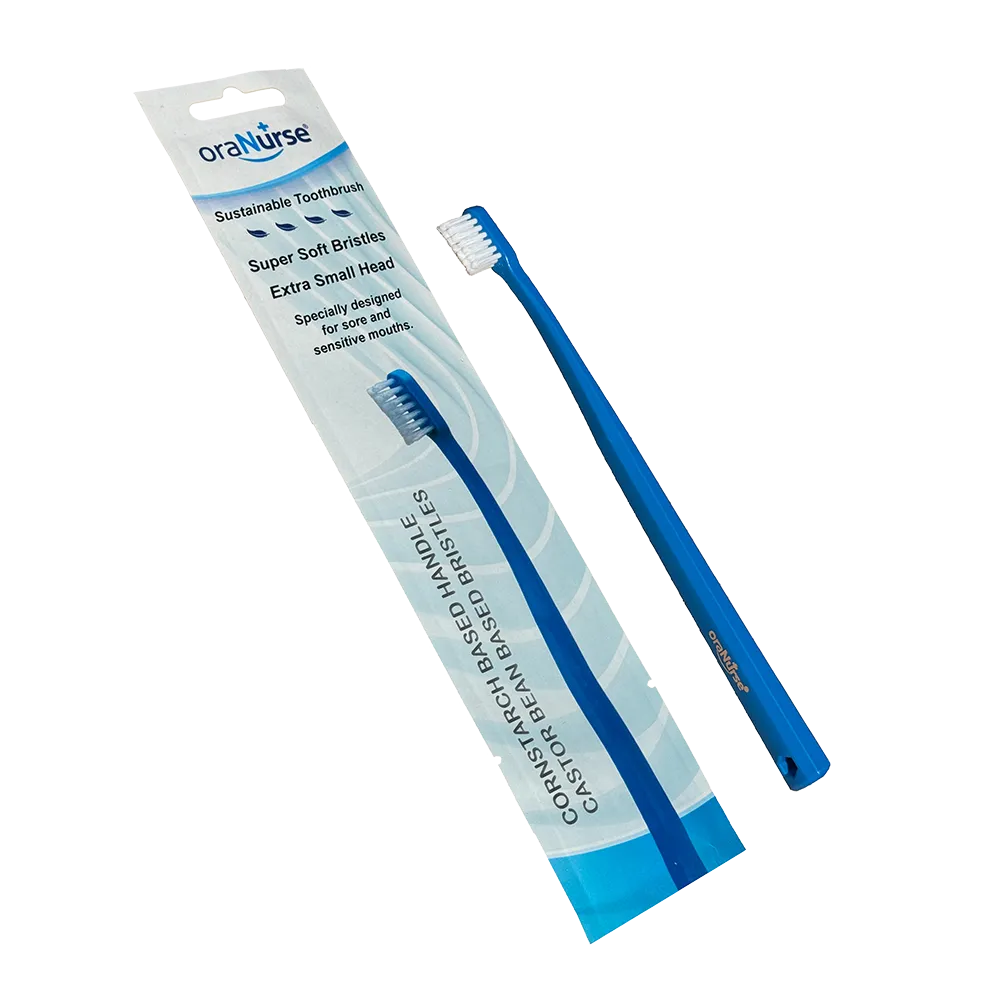 Brosse à dents OraNurse à tête extra-fine avec son emballage