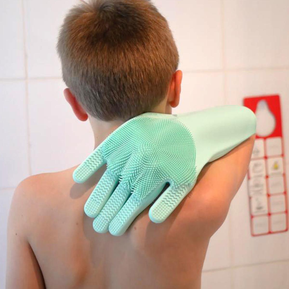 Gants de toilette à picots