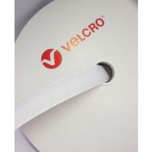 Rouleau de 25 M de Velcro® adhésif BOUCLE blanc 25mm