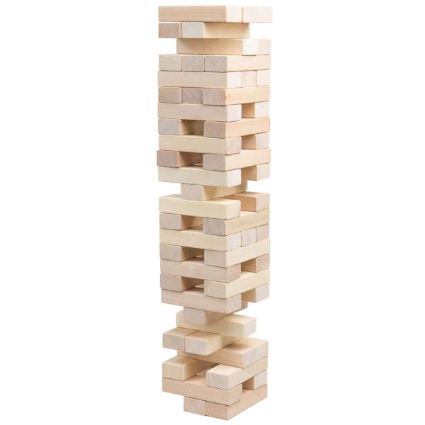 Jeu - Tour de blocs en bois à empiler