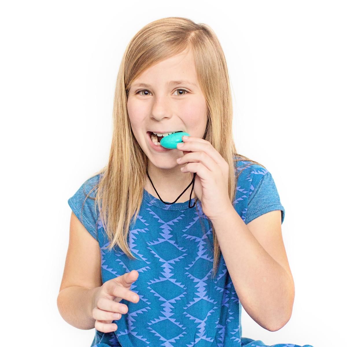 Collier à mâcher sensoriel Silicone Mordant la dentition Autisme