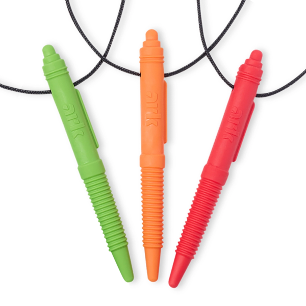 Pendentif stylo strié ARK à mâcher