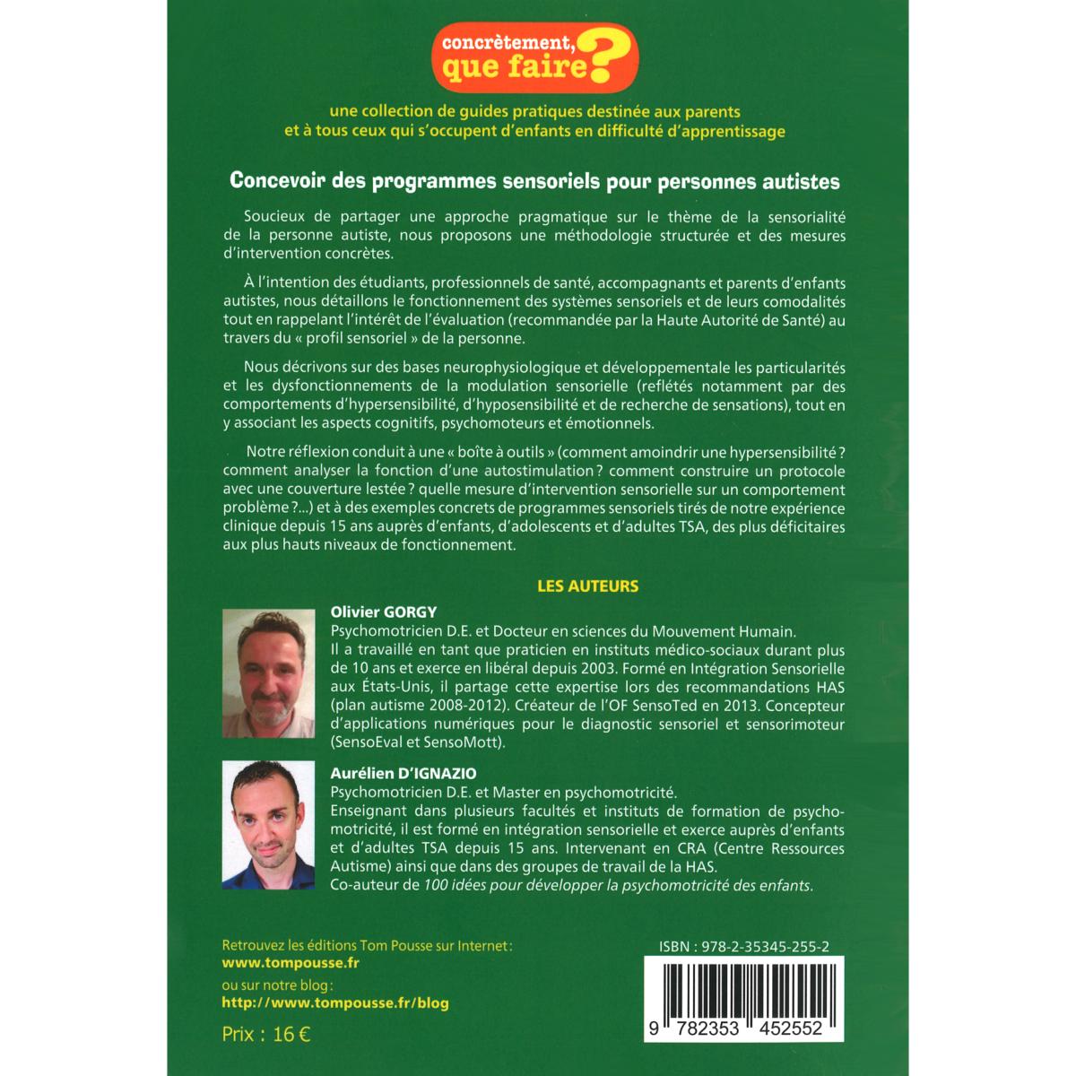 Concevoir des programmes sensoriels pour personnes autistes