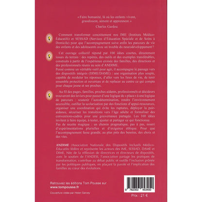Quatrième de couverture du livre « 100 idées pour accompagner autrement les enfants avec un trouble du neurodéveloppement »