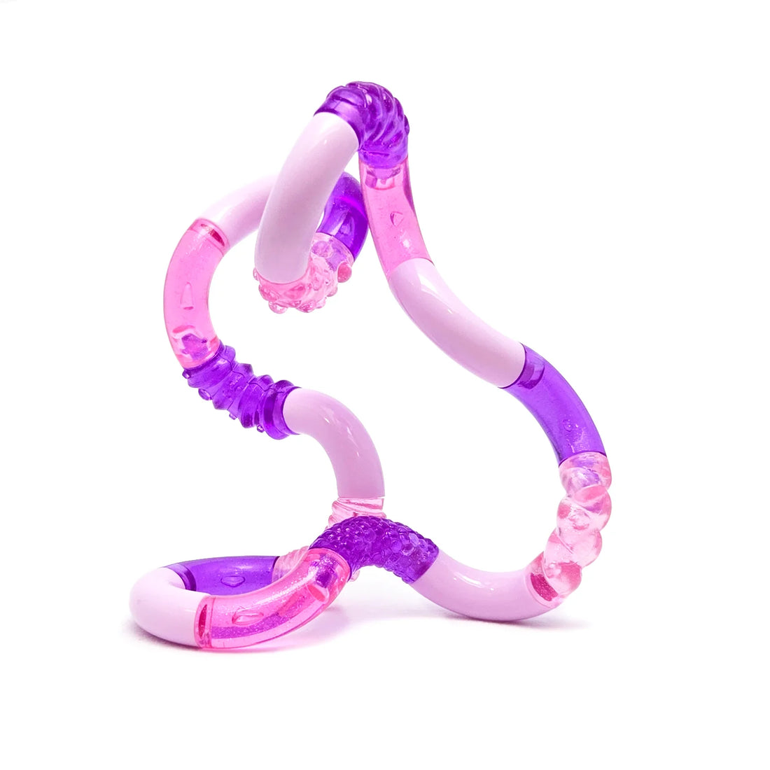 Tangle Texture rose et violet avec maillons lisses et texturés