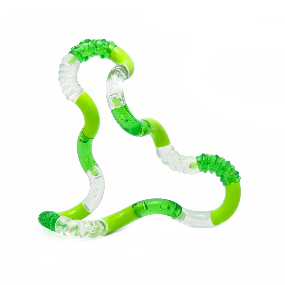 Tangle Texture vert et transparent avec maillons lisses et texturés