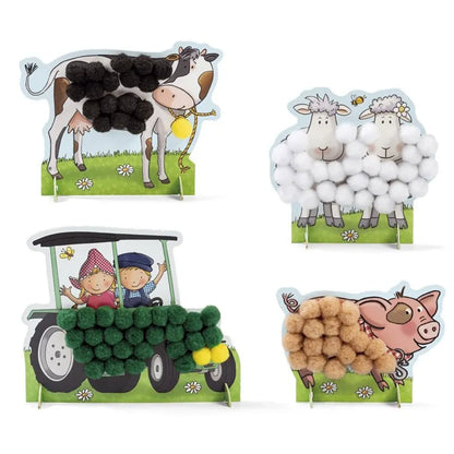 Animaux à décorer avec des pompons