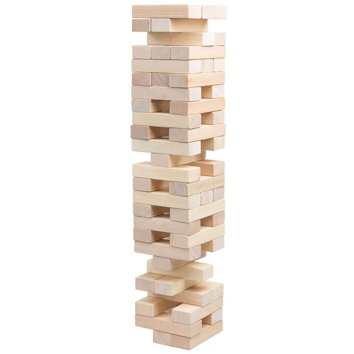 Jeu - Tour de blocs en bois à empiler