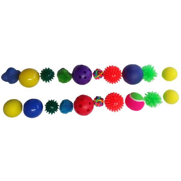 Lot de 20 balles sensorielles + sac de rangement