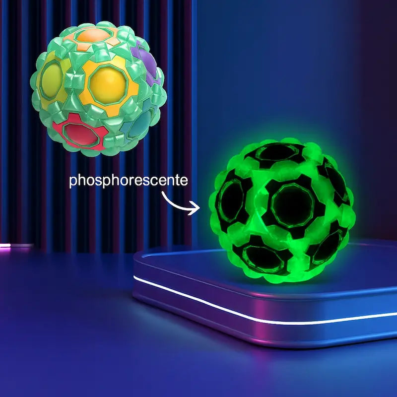 Balle puzzle &amp; spinner phosphorescente