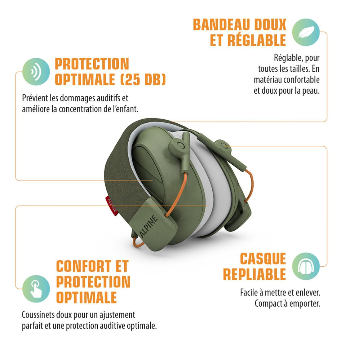 Casque antibruit enfant