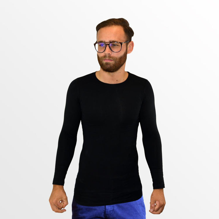 Tee-shirt de pression profonde manches longues