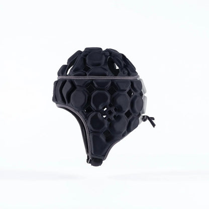 Casque de protection crânienne Gilbert noir vu de côté, avec rembourrage alvéolé et aérations