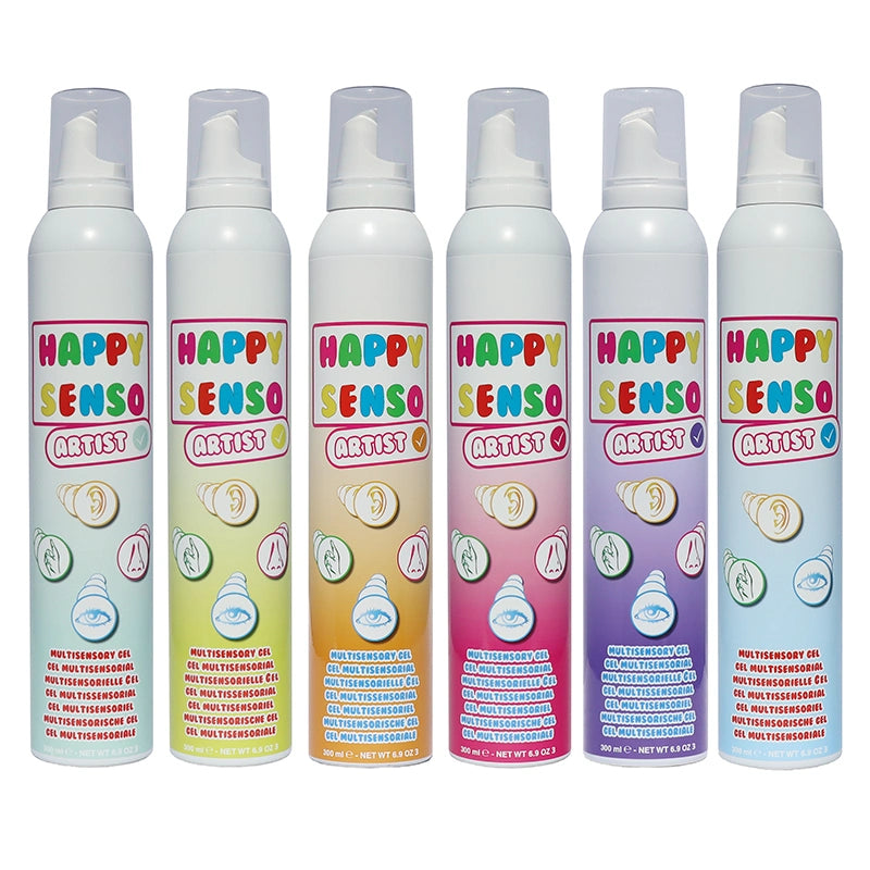 Pack de 6 gels multisensoriels Happy Senso Artist – six couleurs et parfums