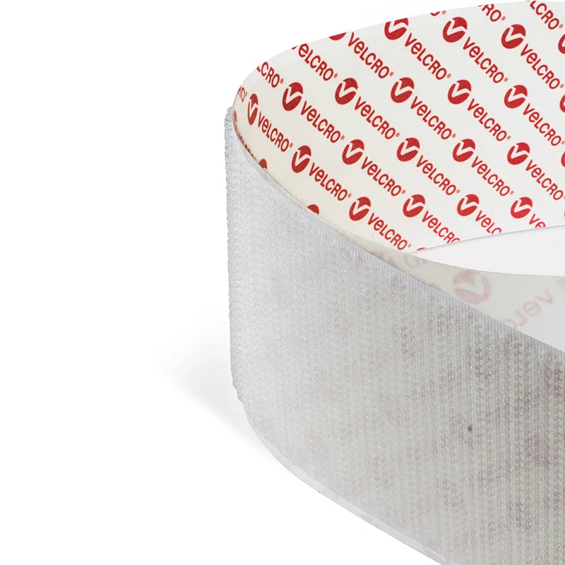 Rouleau de 25 M de Velcro® adhésif CROCHET blanc 25mm