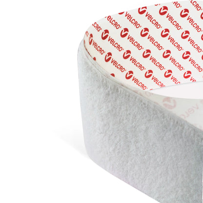 Rouleau 25 m VELCRO® adhésif BOUCLE blanc 25mm