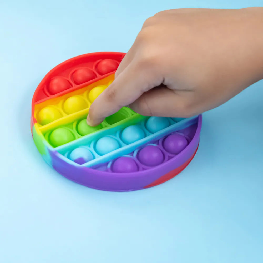 Pop It fidget arc-en-ciel ROND