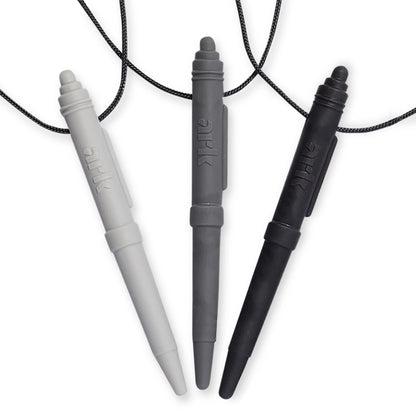 Pendentif stylo lisse ARK à mâcher SOUPLE GRIS CLAIR