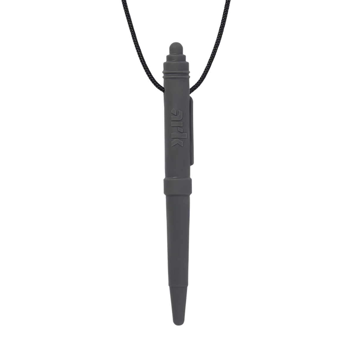 Pendentif stylo lisse ARK à mâcher SOUPLE GRIS CLAIR