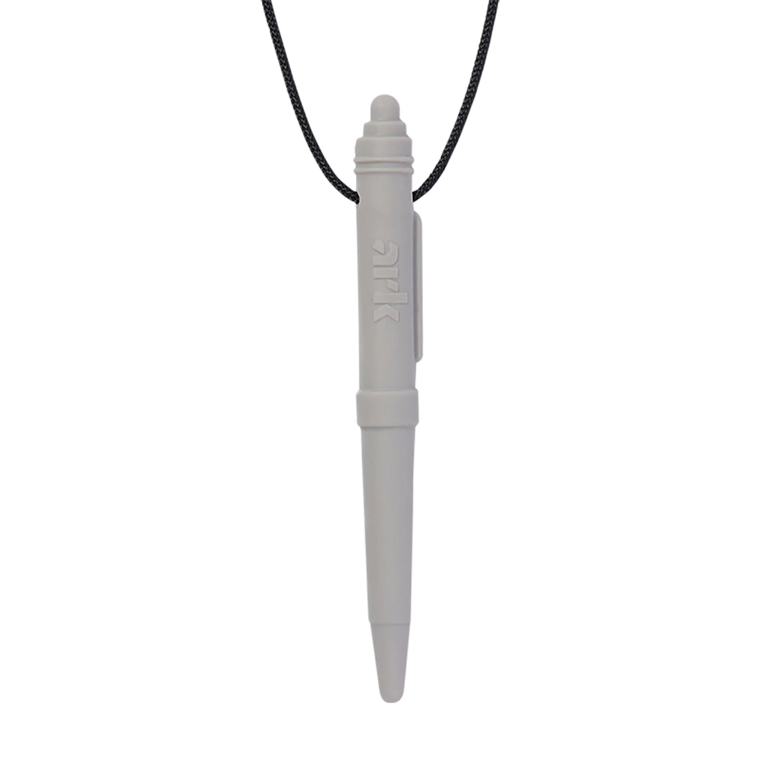 Pendentif stylo lisse ARK à mâcher SOUPLE GRIS CLAIR