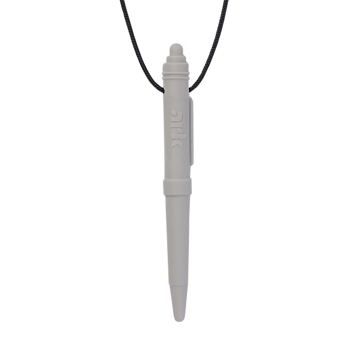 Pendentif stylo lisse ARK à mâcher SOUPLE GRIS CLAIR