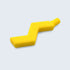 Embout Zig Zag jaune ARK pour Z‑Vibe avec reliefs sensoriels, vu de dessus.