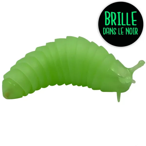 Fidget limace phosphorescent articulé