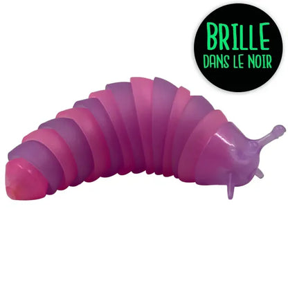 Fidget limace phosphorescent articulé
