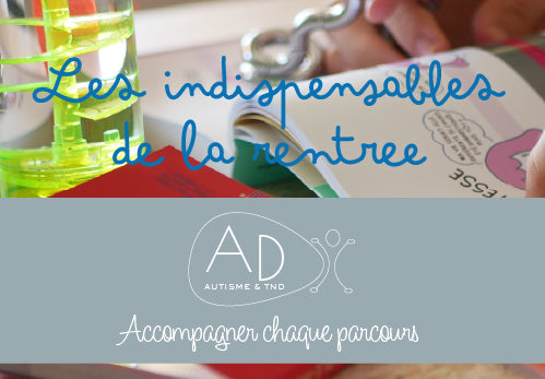 Couverture du catalogue "spécial rentrée" matériel autisme et TND
