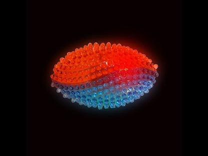 Balle rugby à picots clignotante