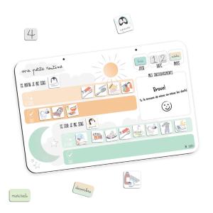 Ma petite routine permet  votre enfant de mieux se reprer dans sa journe et d'acqurir de l'autonomie dans les gestes du quotidien tout en tant accompagn.