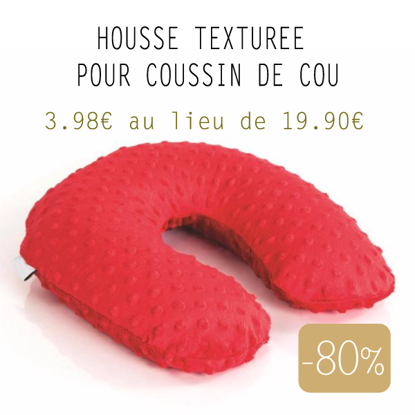 Housse texture pour coussin de cou -80%