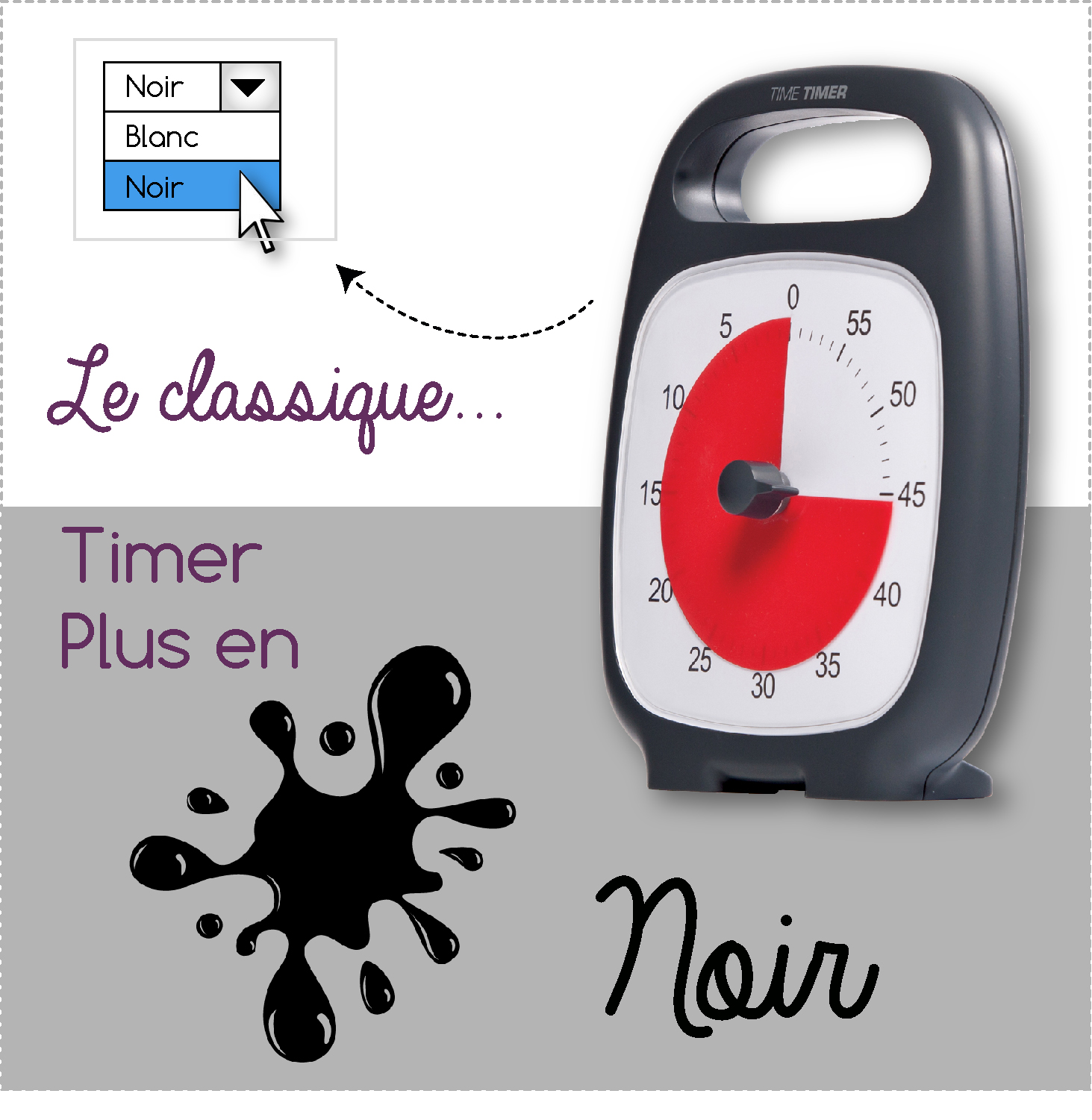 Time Timer Plus NOIR